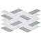 Andova Tiles Flight 2 x 425 Glass Herringbone  Chevron Mosaic Wall Tile SAM-ANDFLI385 - alternate 3